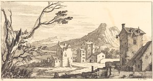 Landschaft mit Häusern von Sébastien  Le Clerc I