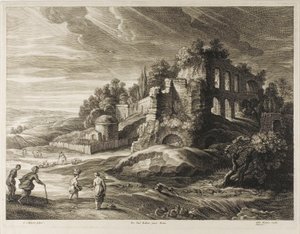 Landschaft mit den großen Ruinen, aus Die kleinen Landschaften