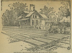 Elm Station, West Philadelphia, Pennsylvania Railroad, USA von School American