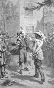 Nathaniel Bacon konfrontiert Sir William Berkeley