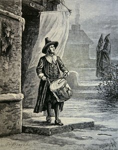 Die Kirchenglocke des Puritaners war ein Trommler von School American