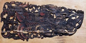 Chinesische Kunst: Rindsleder geschnitten für Schattenspiele während Theateraufführungen der Nang-Ära. Paris, Guimet Museum, Museum für asiatische Kunst von School Chinese