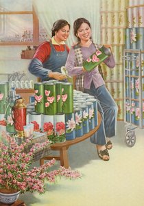"Blumen der Freundschaft", Propagandaposter aus der Chinesischen Kulturrevolution
