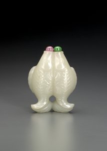Doppelfisch-Schnupftabakflasche von School Chinese