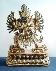 Vajrabhairava, Aspekt von Yamantaka, dem Wächter des Gesetzes, Qing-Dynastie