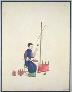 Seide weben, ca. 1800