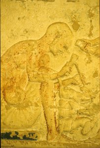 Altes Ägypten, Wandrelief/Malerei, Grab von Petosiris, Tuna el-Gebel, 300 v. Chr., Bildhauer (Foto)