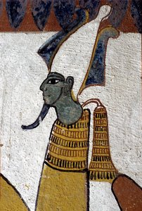 Altes Ägypten, Wandmalerei, Grab von Sennedjem, Deir el-Medina, Theben, Grab der Adligen