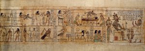 Altägyptische Kunst Mythologischer Papyrus von Serimen