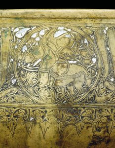 Detail einer Mamluken-Schale, ca. 1351 (Detail) von School Egyptian