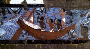 Luxor, Theben: Linkes Ufer des Nils. Stätte von DEIR EL MADINEH. Dorf und Nekropole der Handwerker: Grab von IPOUY, 18. Dynastie.