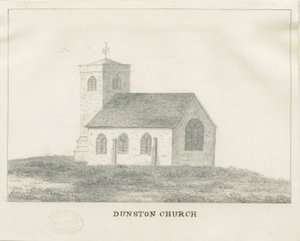 Dunston Kirche (Bleistiftzeichnung) von School English