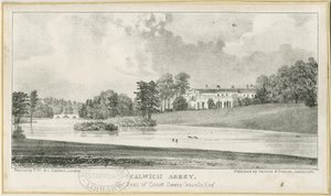 Ellastone - Calwich Abtei (Lithographie)