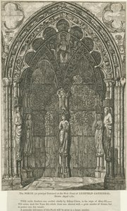 Lichfield Cathedral - Westportal: Radierung