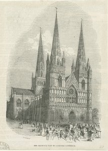 Lichfield Kathedrale - Westfront von School English