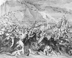 Die Landung von Julius Caesar in England im Jahr 55 v. Chr. von School English