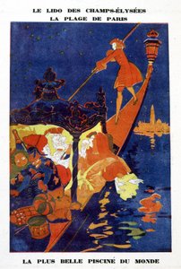 Werbeplakat für das Kabarett du Lido an den Champs Elysées, Paris