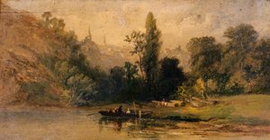 Dinan vom Fluss, ca. 1800