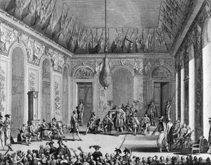 Französische Revolution: Anhörung des Exekutivrats, Politisches Regime mit Exekutivgewalt, 30 Brumaire An IV (21. November 1795). Paris, Bibliothek des Instituts für Revolutionsgeschichte