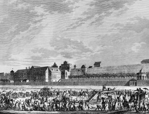 Tod von Jean Sylvain Bailly am 12. November 1793 durch die Guillotine