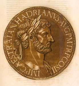 Der Kaiser Hadrian (Farblithografie) von School French