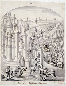 Die Belagerung von Chantoceaux im Jahr 1420 von School French