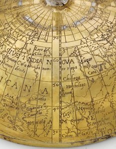 Seltene kontinentale Globuspokal, Norddeutsch oder flämisch, ca. 1600 (Detail)