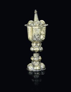 Pokal und Deckel, wahrscheinlich Siebenbürgen, frühes 17. Jahrhundert von School Hungarian