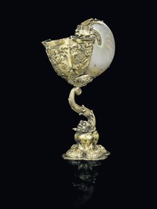Montierter Nautilusbecher, Nagyszeben, Mitte 17. Jahrhundert