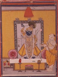 Bild von Krishna mit Verehrer