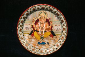 Lord Ganesh Ganpati Miniaturmalerei auf Papier