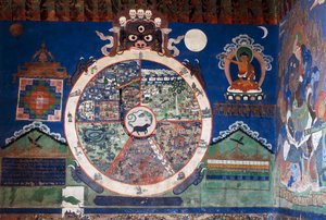Mandala, Lamaistisches Kloster von Shankar, Leh, Ladakh, Jammu und Kashmir, Indien von School Indian