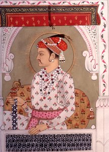 Miniaturmalerei König, Rajasthan, Indien