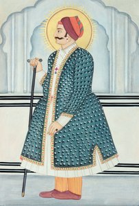 Miniaturmalerei von Maharaja Sawai Jai Singh II, Jaipur von School Indian