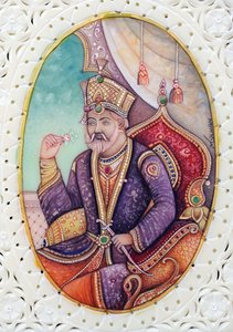 Miniaturmalerei des Mogulkaisers Bahadur Shah Zafar