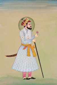 Miniaturmalerei des Mogulkaisers Shah Jahan von School Indian