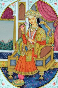 Miniaturmalerei von Mogulkaiserin Mumtaz Mahal
