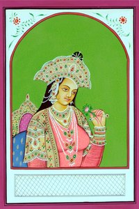 Miniaturmalerei der Mughal-Königin Mumtaz Mahal