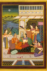 Mogul-Miniaturmalerei, Liebesszenen, Indien