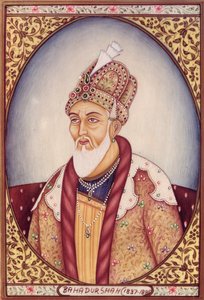 Porträt von Bahadur Shah II (1775-1862) von School Indian