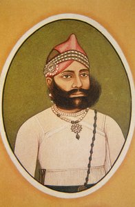 Porträt von Maharaja Fateh Singh, Udaipur, Rajasthan, Indien