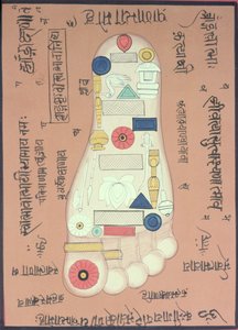 Tantrisches Diagramm des rechten Fußes