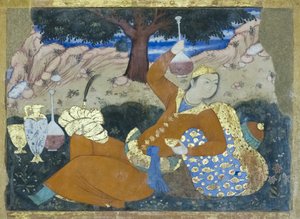 Fresko im Chehel Sotoun Palast, Esfahan, Iran