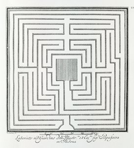 Labyrinth des Gartens der Villa Papafava, Padua, aus "Villen, Gärten und Landschaften in Venedig" von A. Volkamer von School Italian