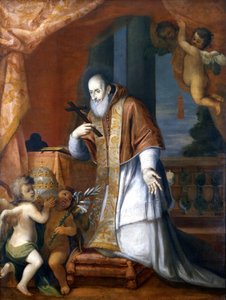 Papst Pius V (1504 - 1572). Anonymes Gemälde aus einer lombardischen Kirche