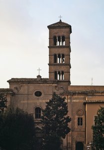 Ansicht der Kirche von St. Sisto Vecchio, 5.-12. Jahrhundert von School Italian