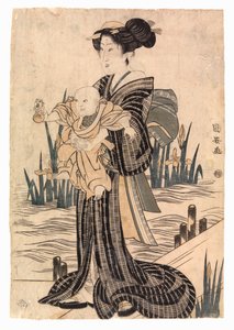 Japanische Frau mit einem Kind von School Japanese