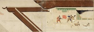 Illustrierte Erzählung der Heiji-Rebellion (1159-1160) (Kaiserlicher Besuch in Rokuhara) von School Japanese