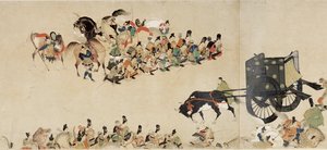 Illustrierte Erzählung des Heiji-Aufstands (1159-1160) (Kaiserlicher Besuch in Rokuhara) - Vierter Roll