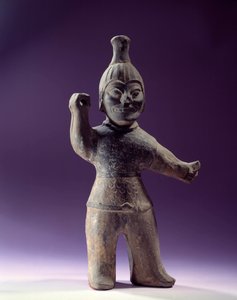 Koreanische Kunst: Figur eines Exorzisten. Zeit der Drei Königreiche (57 v. Chr.-668 n. Chr.) Paris, Cernuschi Museum von School Korean